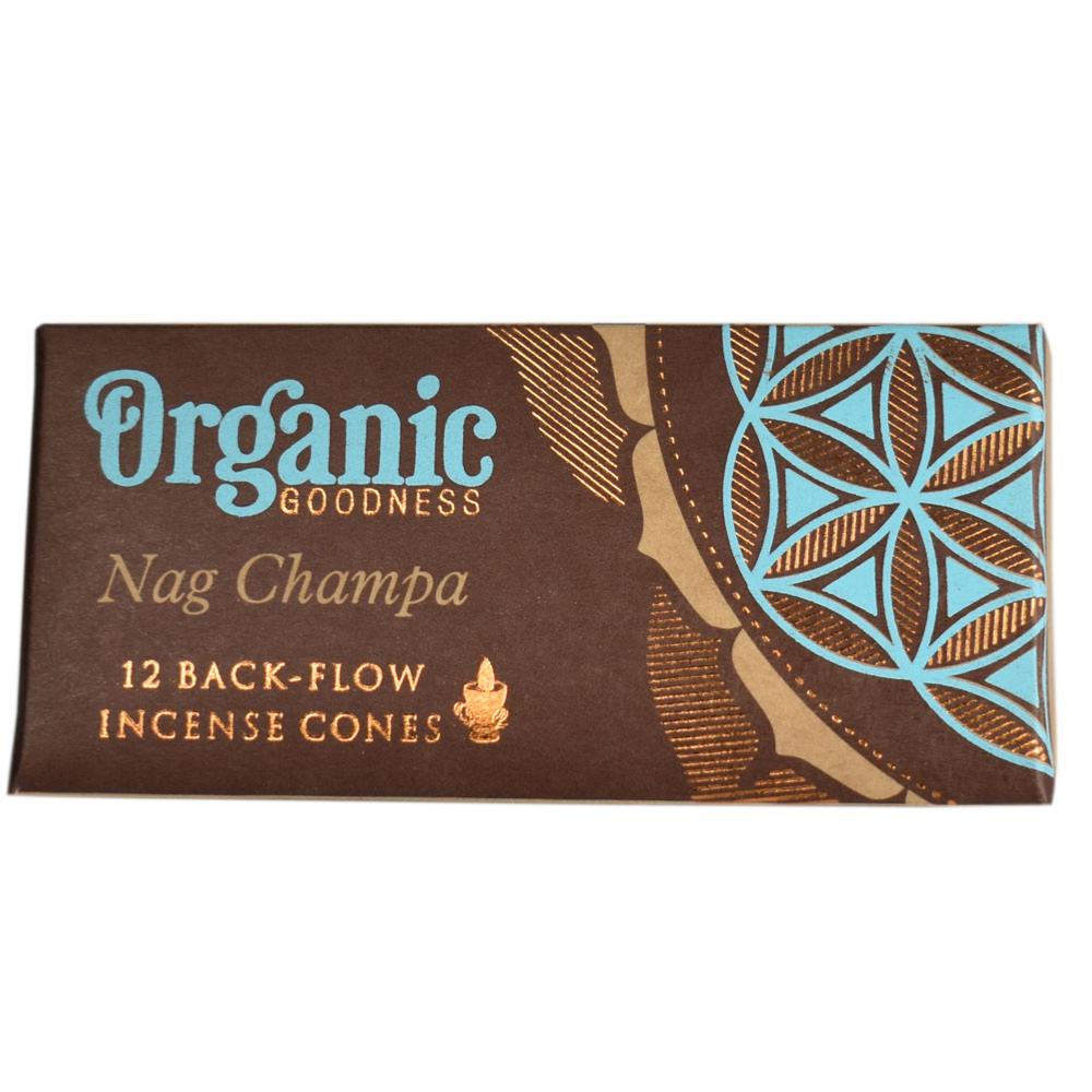 Organic Goodness - Back-Flow Cones Nag Champa - [12]