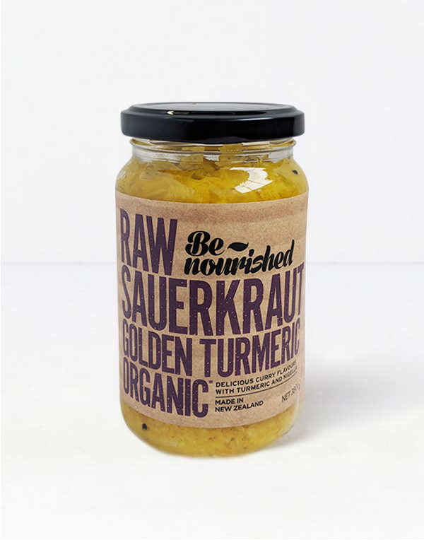 Be Nourished Sauerkraut - Golden Turmeric [380g]