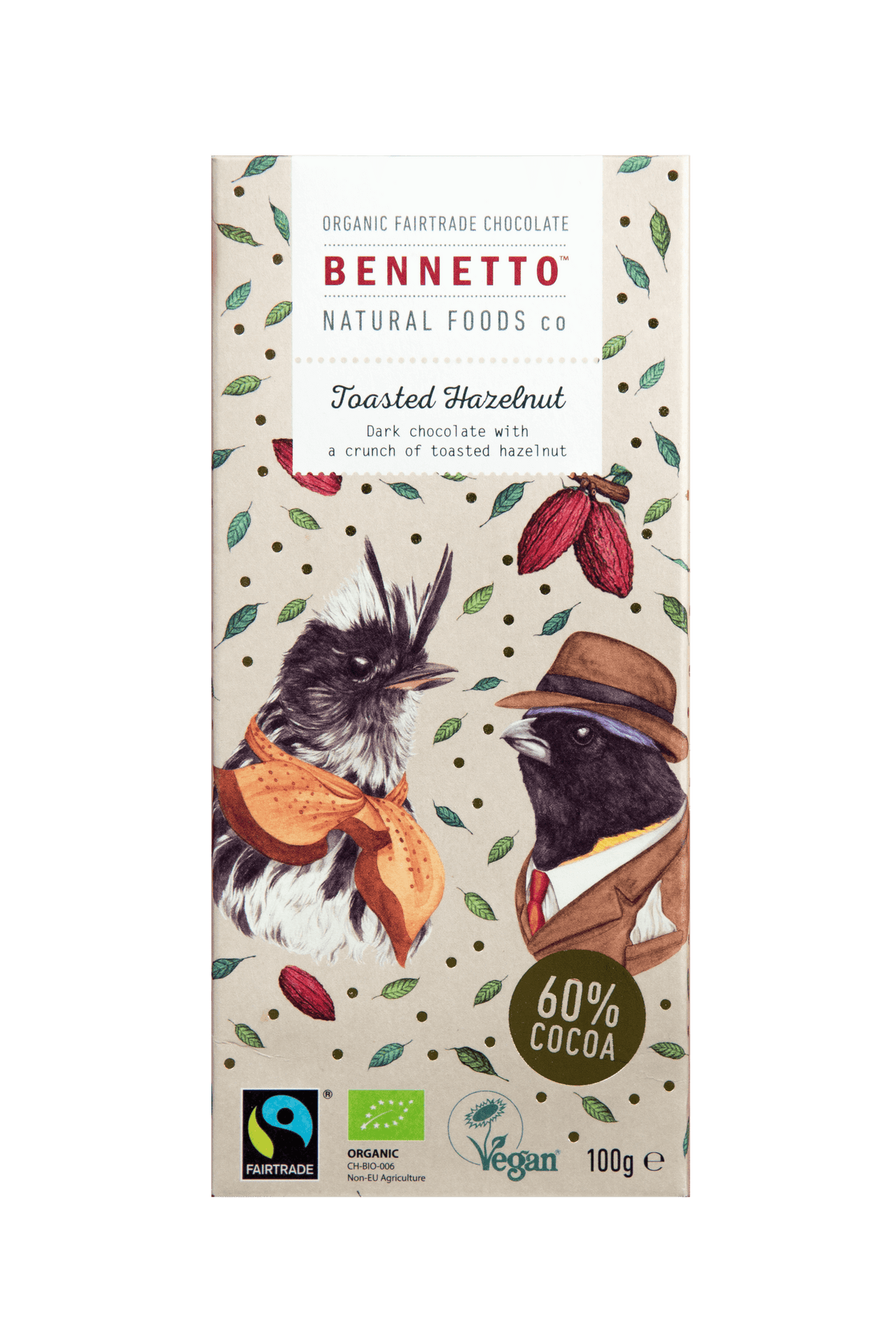 Bennetto - Organic Dark Chocolate Toasted Hazelnut [100g]