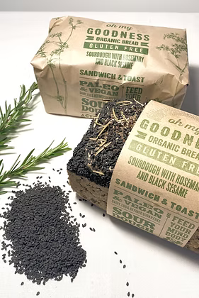 OMG - Organic Rosemary & Black Sesame Sourdough - [740g] - In Store/Click & Collect Only