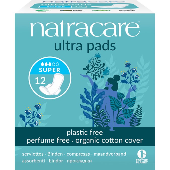 Natracare Organic Pads With Wings Super - Ultra [12 Pack]