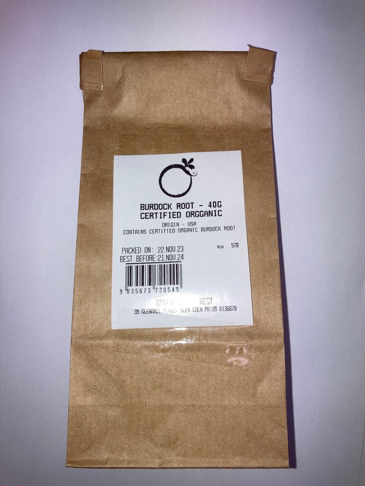 Burdock Root Tea - Certified Organic - [40g]