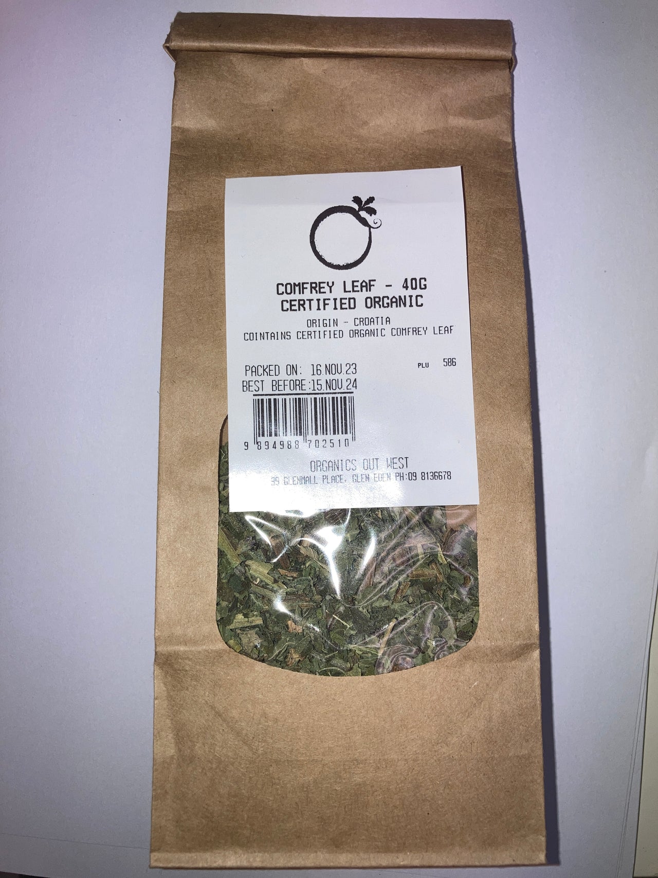 Comfrey Leaf Tea - Certified Organic - [40g]