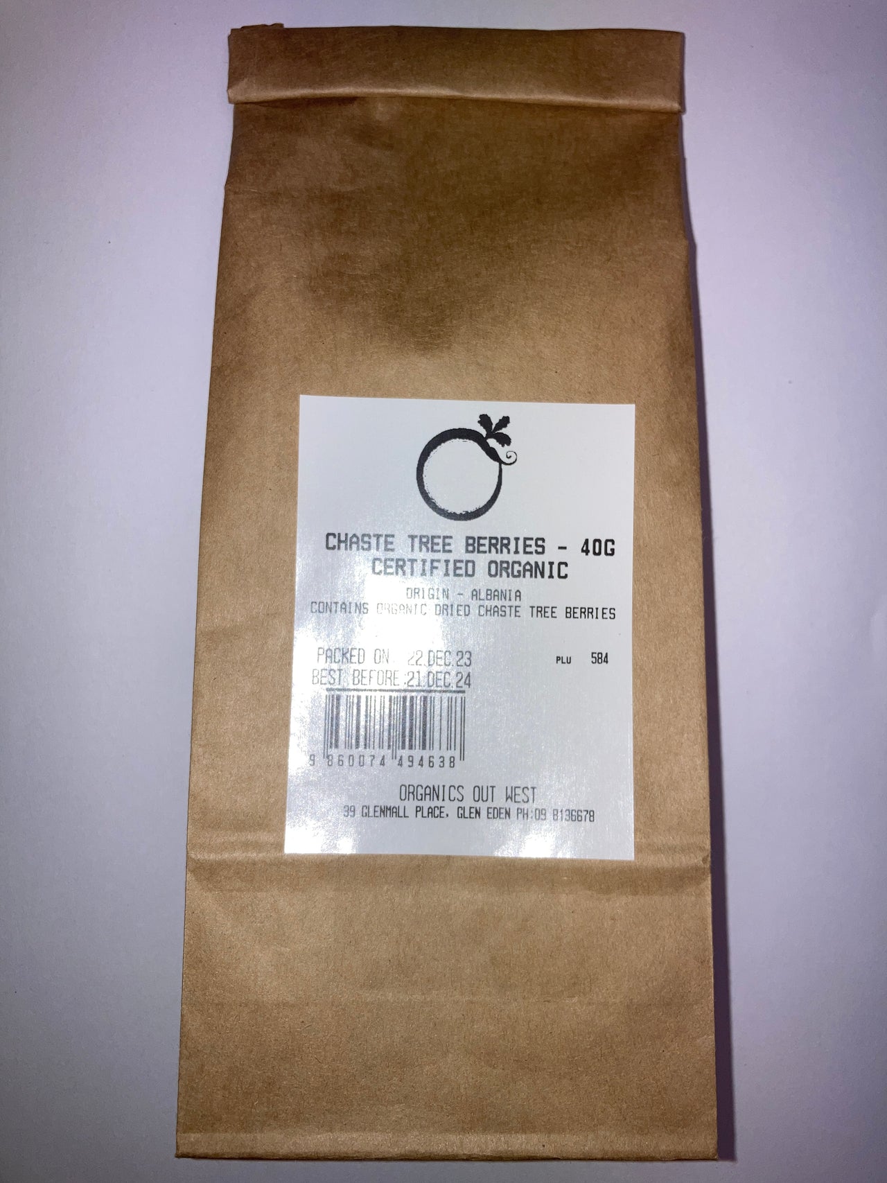 Chaste Tree Berries Tea - Certified Organic - [40g]