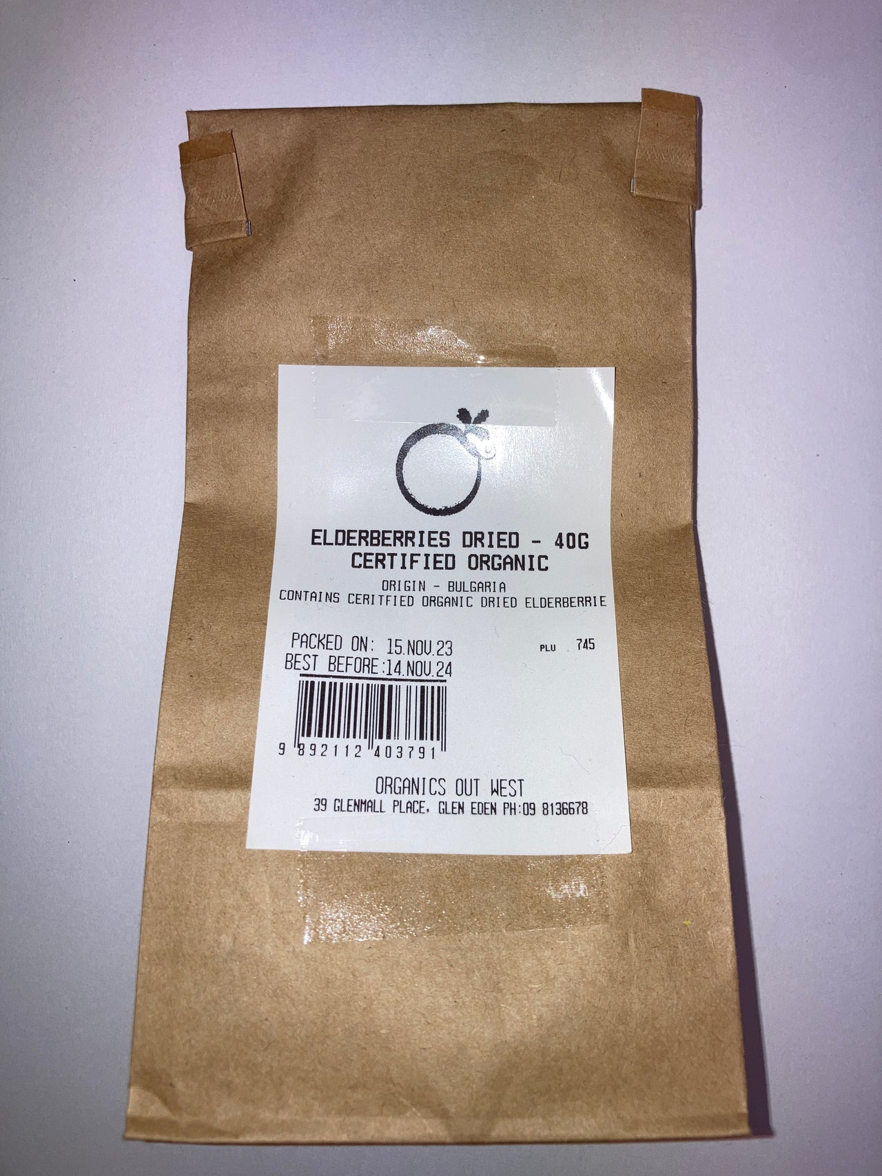 Elderberries Dried Tea - Certified Organic - [40g]
