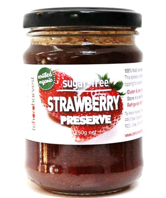 Te Horo Harvest - Sugar Free Organic Strawberry Preserve - [250g]