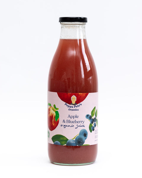 Poppa Pete's - Organic Apple And Blueberry Juice - [1 Litre]