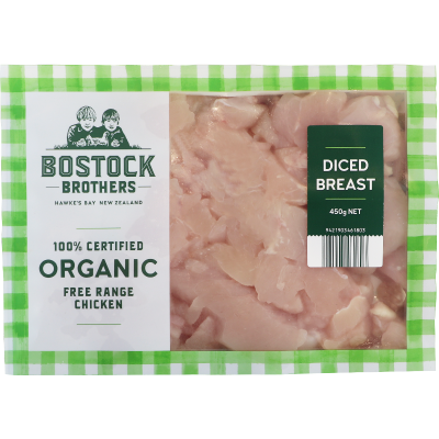 Bostocks - Organic Diced Chicken Breast - [450g] - In Store/Click & Collect Only