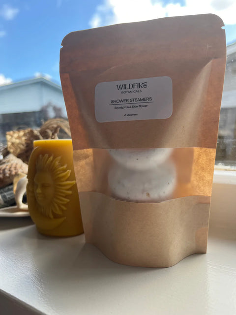 Wildfire Botanicals - Breathe Easy Shower Steamers - Eucalyptus & Elderflower - [3 pack]