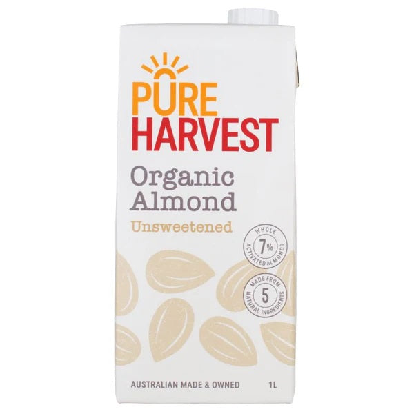 Pure Harvest - Organic Almond Milk [Unsweetened] - [1 Litre]