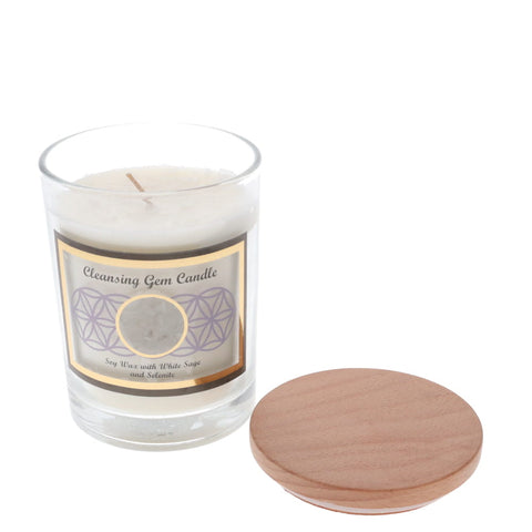 Soy Glass Jar Candle - Cleansing With Selenite