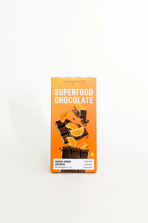 Loving Earth - Organic Superfood Chocolate Orange Maca & Ginger - [70g]