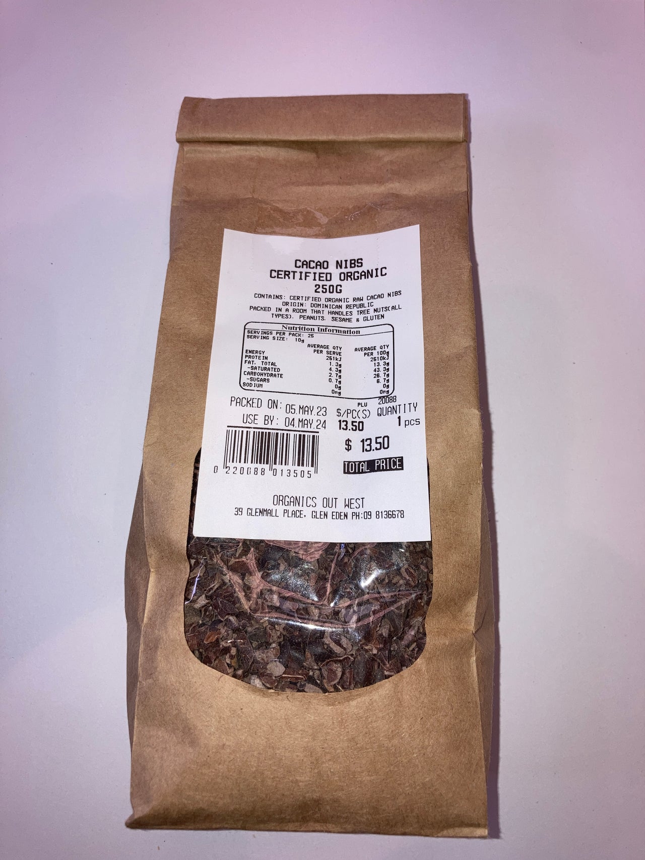 Organics Out West - Organic Cacao Nibs - [250g]
