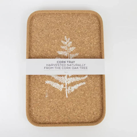 Naturally Harvested Cork Drinks Tray - [Fern]