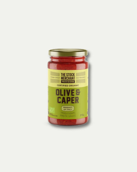 The Stock Merchant - Certified Organic Italian Olive & Caper Pasta Sauce - [340g]