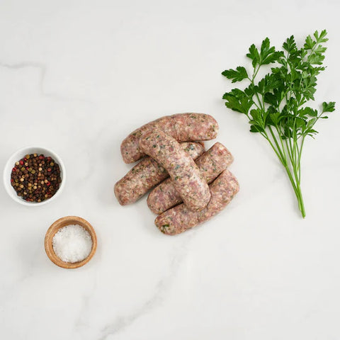 The Organic Farm Butcher - Organic Pork & Parsley Sausages - [400g] - In Store/Click & Collect Only