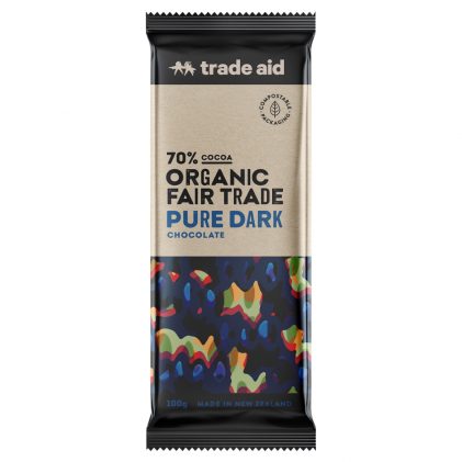 Trade Aid - Organic 70% Cocoa Pure Dark Chocolate - [100g]