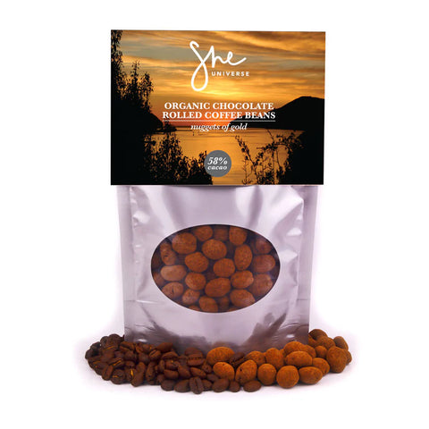 She Universe - Organic Chocolate Rolled Coffee Beans - [100g]