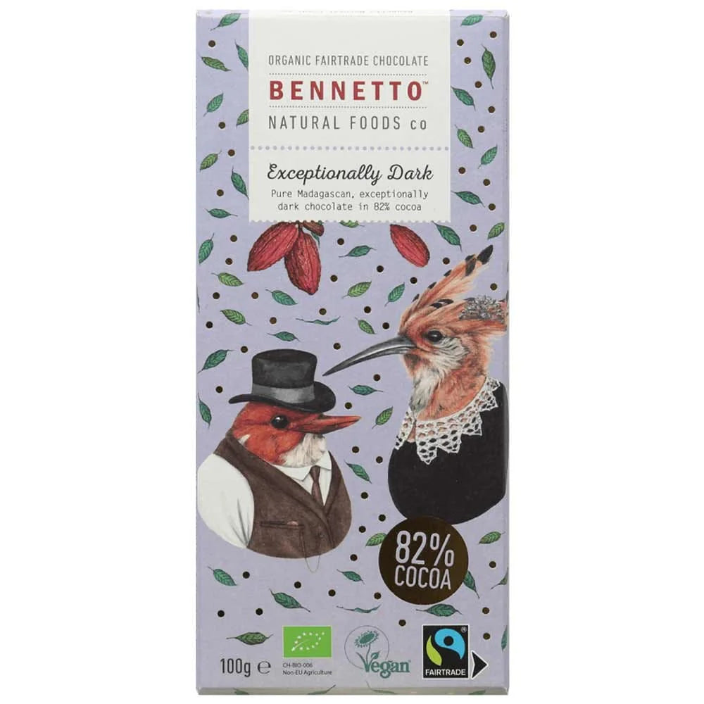Bennetto - Exceptionally Dark Organic Chocolate 82% Cocoa - [100g]