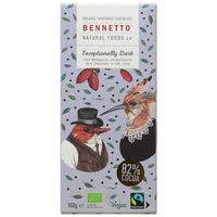 Thumbnail for Bennetto - Exceptionally Dark Organic Chocolate 82% Cocoa - [100g]