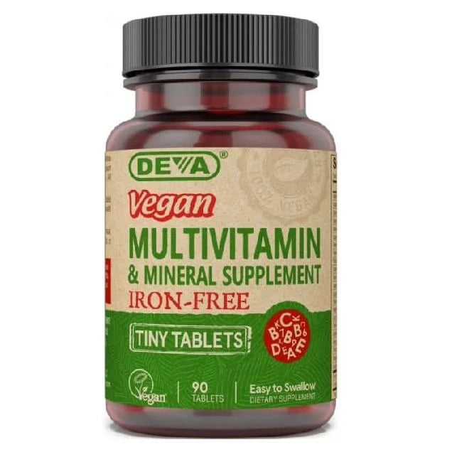 Deva - Vegan Multivitamin & Mineral Supplement [Iron-Free] - [90 Tiny Tabs]