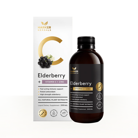 Harker Herbals - Elderberry Syrup + Vitamin C & Zinc - [200ml]