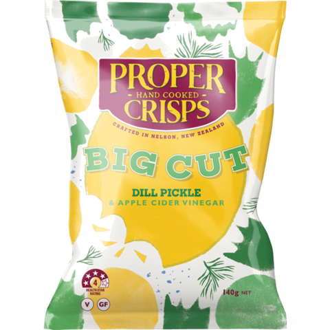 Proper Crisps - Dill Pickle Big Cut - [140g]