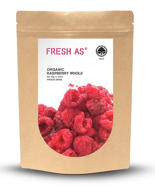 Fresh As - Freeze Dried Organic Raspberry Whole - [35g]