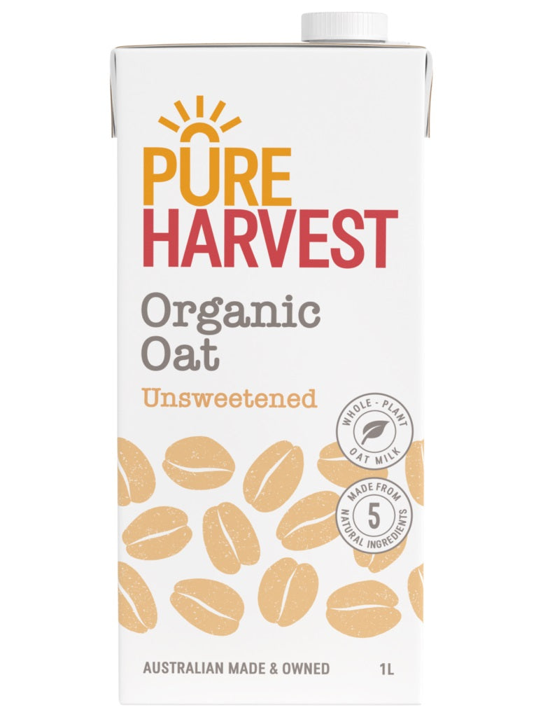 Pure Harvest - Organic Oat Milk Unsweetened) - [1 Litre]