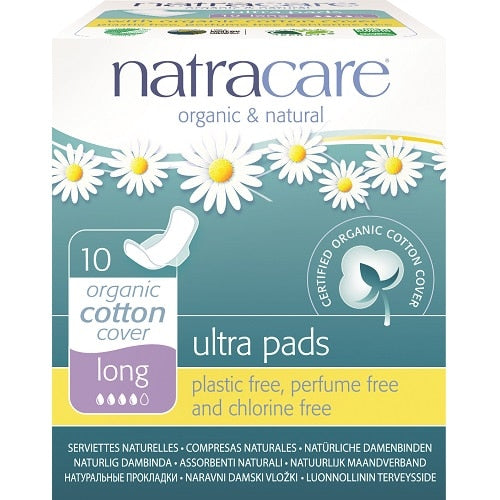 Natracare - Organic Ultra Pads With Wings (Long) - [10 Pack]