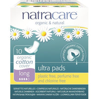 Thumbnail for Natracare - Organic Ultra Pads With Wings (Long) - [10 Pack]