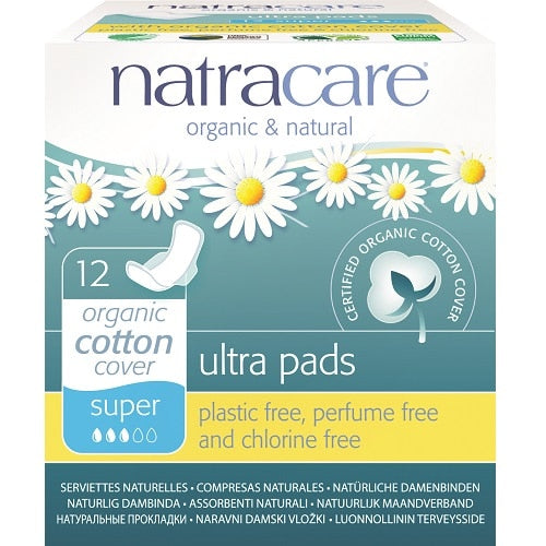 Natracare Organic Ultra Pads With Wings Super [12pk]