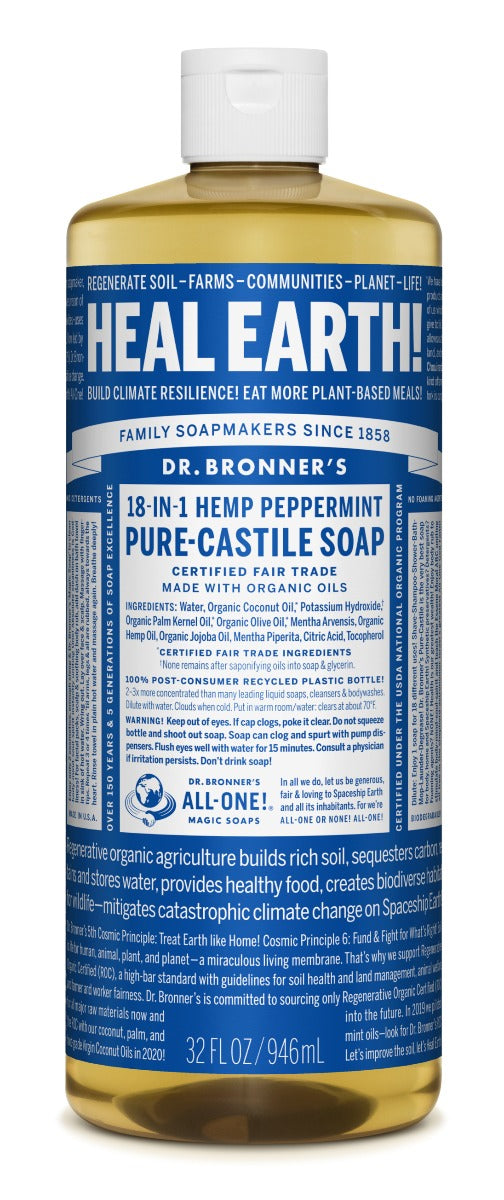 Dr. Bronner's - Peppermint Castile Liquid Soap - [946ml]