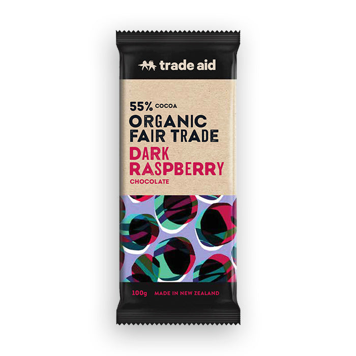 Trade Aid - Organic Dark Raspberry Milk Chocolate - [100g]
