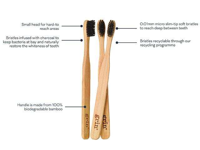 Grin - Charcoal Infused Toothbrush (Soft)