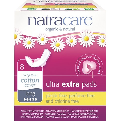 Natracare - Ultra Extra Pads With Wings (Long) - [8 pack]