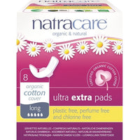 Thumbnail for Natracare - Ultra Extra Pads With Wings (Long) - [8 pack]