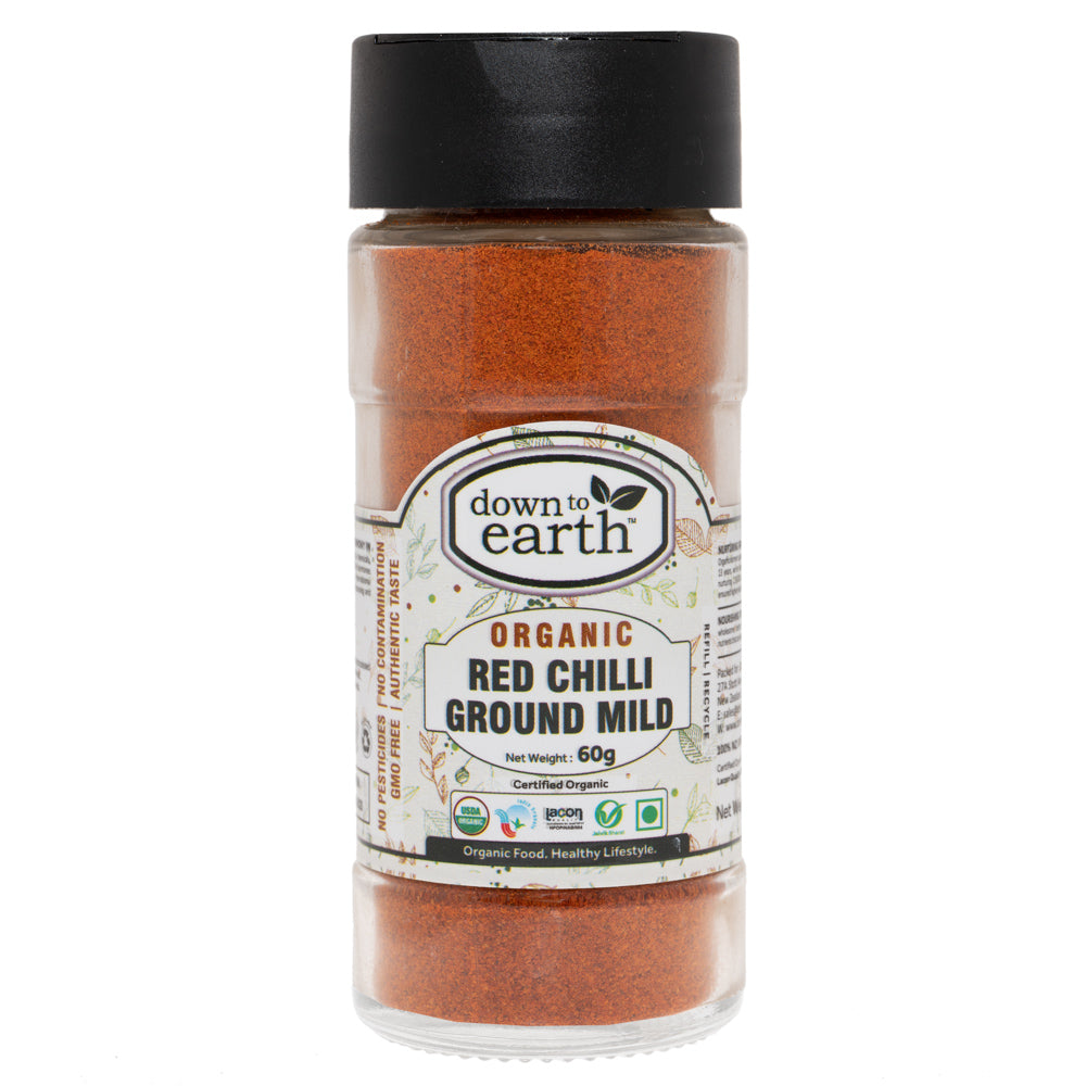 Down To Earth - Organic Red Chilli Powder - Mild [60g]