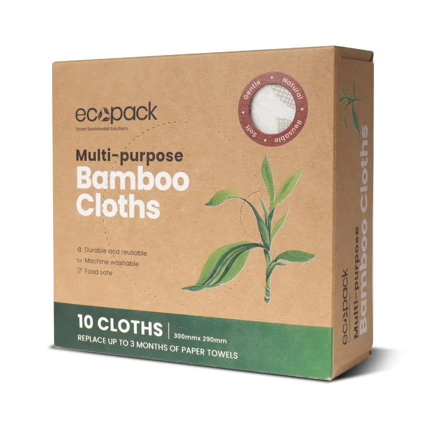 Ecopack Multi-purpose Bamboo Cloths [10 Cloths]
