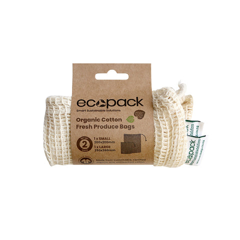 Ecopack - Organic Cotton String Produce Bags - [Small & Large]