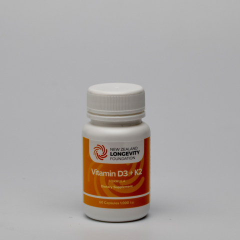 New Zealand Longevity Foundation - Vitamin D3 + K2 - [60 Capsules]