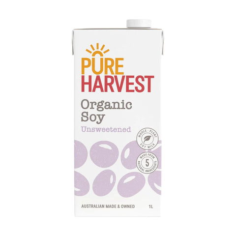 Pure Harvest - Organic Soy Milk (Unsweetened) - [1 Litre]